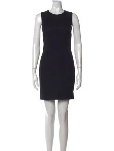 Pre-owned Dolce & Gabbana Patterned Mini Dress In Black