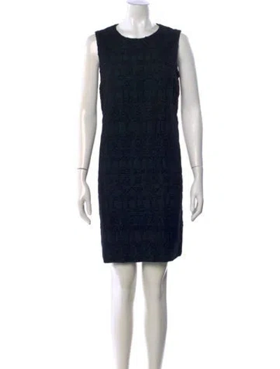 Pre-owned Dolce & Gabbana Patterned Mini Dress W/ Tags In Black