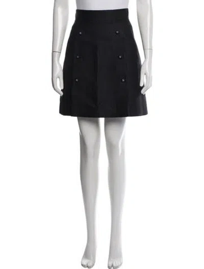 Pre-owned Dolce & Gabbana Patterned Mini Skirt In Black