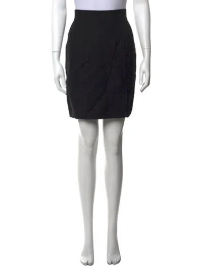 Pre-owned Dolce & Gabbana Patterned Mini Skirt In Black