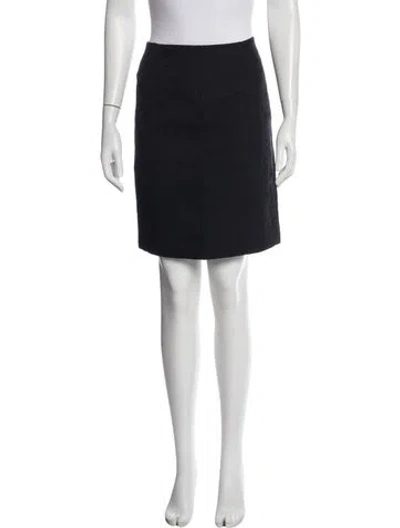 Pre-owned Dolce & Gabbana Patterned Mini Skirt In Blue
