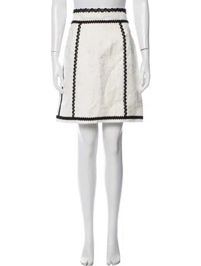 Pre-owned Dolce & Gabbana Patterned Mini Skirt In Neutral