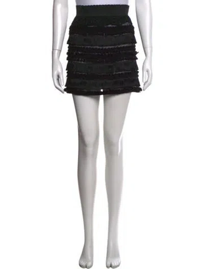 Pre-owned Dolce & Gabbana Patterned Mini Skirt In Neutral