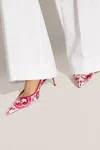 Dolce & Gabbana Lollo 60 Majolica Print Slingback Pumps In Pink