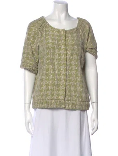 Pre-owned Dolce & Gabbana Patterned Scoop Neck Top In Multi