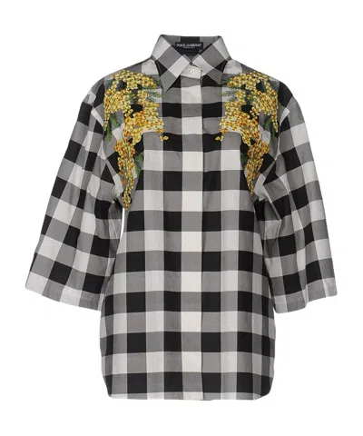 Dolce & Gabbana Patterned Shirts In Black