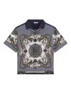 Dolce & Gabbana Cargo-print Poplin Shirt In Gray