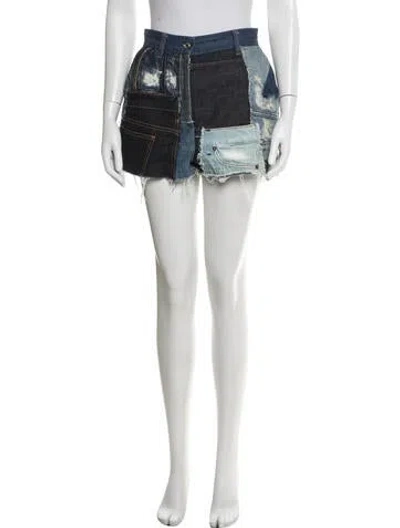 Pre-owned Dolce & Gabbana Patterned Shorts In Blue
