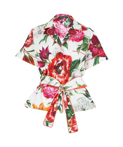 Dolce & Gabbana Patterned Short-sleeve Shirt In Multi