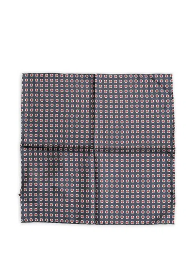 Dolce & Gabbana Patterned Silk Square Handkerchief Scarf In Multi