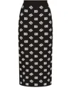 Dolce & Gabbana Logo Skirt In Black