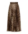 Dolce & Gabbana Patterned Skirt In Brown