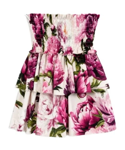 Dolce & Gabbana Patterned Skirt In Pink