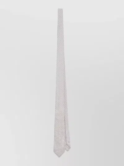 Dolce & Gabbana Patterned Slim Tie Pointed Tip Design In Brown