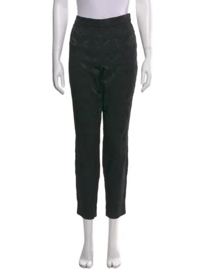 Pre-owned Dolce & Gabbana Patterned Straight Leg Pants In Black