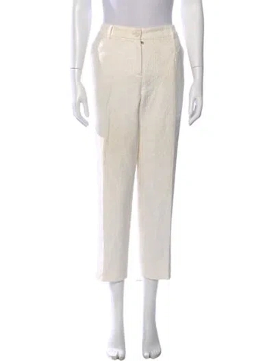 Pre-owned Dolce & Gabbana Patterned Straight Leg Pants In Neutral