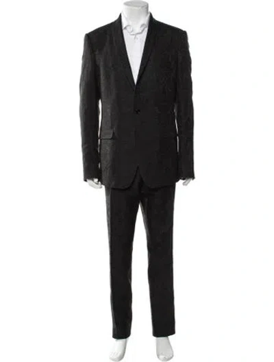 Pre-owned Dolce & Gabbana Patterned Two-piece Suit In Black