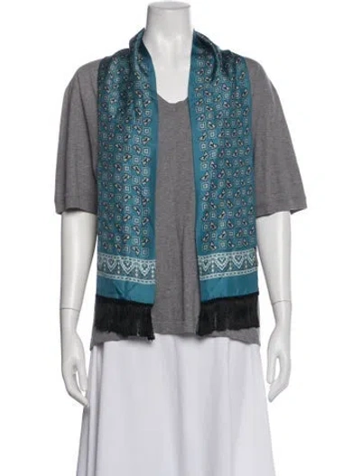 Pre-owned Dolce & Gabbana Patterned V-neck T-shirt In Blue