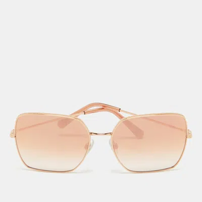 Pre-owned Dolce & Gabbana Peach Gradient Dg 2242 Butterfly Sunglasses In Orange