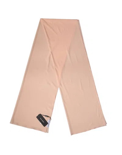 Dolce & Gabbana Peach Silk Neck Wrap Shawl Women Stole 200cm X 64cm  Women's Scarf In Pink
