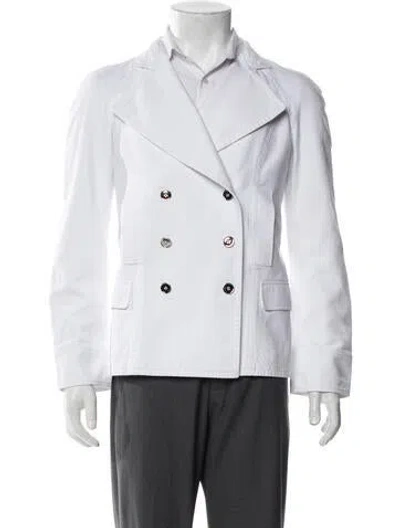 Pre-owned Dolce & Gabbana Peacoat In White