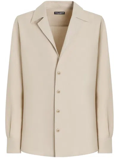 DOLCE & GABBANA PEAK-LAPEL COLLAR SHIRT