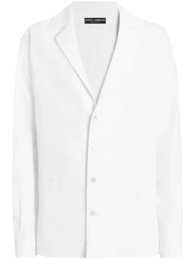 Dolce & Gabbana Peak-lapel Collar Shirt In White