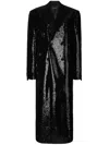 Dolce & Gabbana Micro-sequined Double-breasted Coat In Black