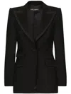 Dolce & Gabbana Turlington Single-breasted Virgin Wool Jacket In Black