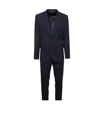 Dolce & Gabbana Peak-lapels Single-breasted Suit In Black