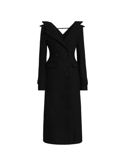 Dolce & Gabbana Peak-lapel Double-breasted Coat In Black