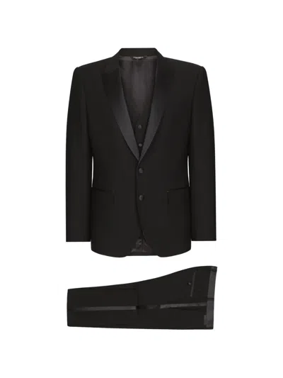 Dolce & Gabbana Peak-lapel Three-piece Suit In Multi
