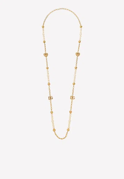 Dolce & Gabbana Logo Chain-link Necklace In Gold