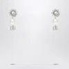 Dolce & Gabbana Rhinestone And Faux Pearl Dg Logo Clip-on Earrings In Metal