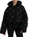 Dolce & Gabbana Pearl-embellished Quilted Down Jacket In Black