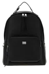 Dolce & Gabbana Pebbled Calf Backpack In Black