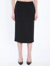 Dolce & Gabbana Gabardine Virgin-wool Midi Skirt In Black