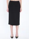 Dolce & Gabbana Gabardine Virgin-wool Midi Skirt In Black