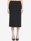 Dolce & Gabbana Gabardine Virgin-wool Midi Skirt In Black