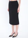 Dolce & Gabbana Gabardine Virgin-wool Midi Skirt In Nero