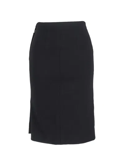 Pre-owned Dolce & Gabbana Pencil Midi Skirt In Black