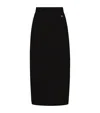 Dolce & Gabbana Cady Calf-length Skirt With Slits In Multi