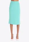 Dolce & Gabbana Pencil Midi Tailored Skirt In Green