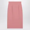 Dolce & Gabbana Pencil Skirt In Bubblegum Pink With Dart Detailing In Multi