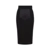 Dolce & Gabbana Midi Skirt In Powernet And Satin In Black