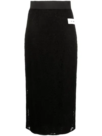 Dolce & Gabbana High-waisted Pencil Skirt In Black