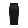 Dolce & Gabbana Midi Black Skirt With Quilted Detail In Fabric Woman In Black
