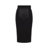 Dolce & Gabbana Midi Skirt In Powernet And Satin In Black