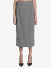 Dolce & Gabbana Houndstooth-pattern Midi Skirt In White