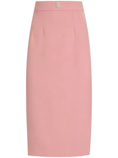DOLCE & GABBANA DOLCE & GABBANA PENCIL SKIRT WITH DG LOGO